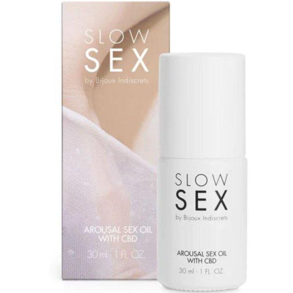 BIJOUX SLOW SEX - SZEXUÁLIS MASSZÁZS OLAJ CBD-VEL 30 ML