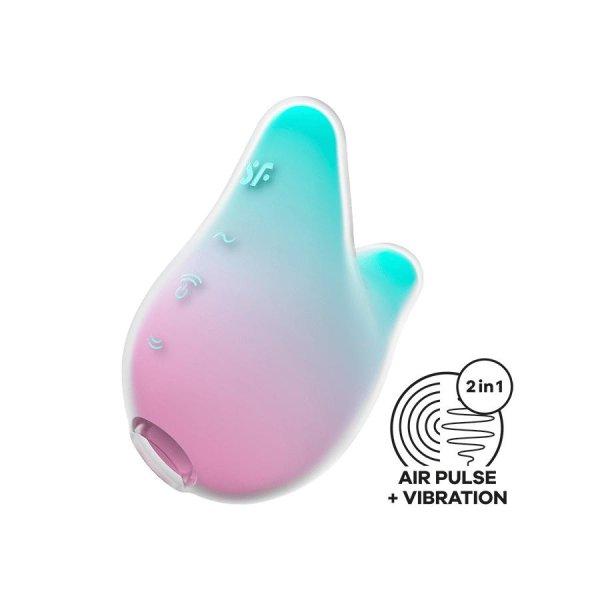 Satisfyer Mermaid Vibes - léghullámos csiklóizgató (menta-pink)