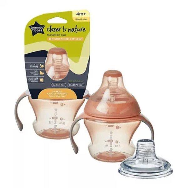 Tommee Tippee Transition Cup tanulópohár 150ml 4m+ - rózsaszín 