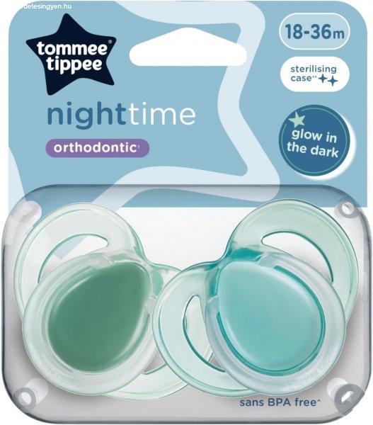 Tommee Tippee Night Time játszócumi 18-36 hó 2 db - menta