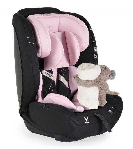 Moni Start i-Size biztonsági autósülés 76-150cm ajándék takaróval -
fekete/rózsaszín