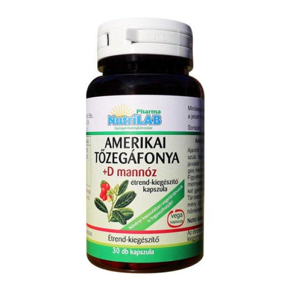 NutriLAB Amerikai tőzegáfonya + D mannóz vega kapszula 30X