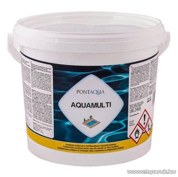 PoolTrend / PontAqua AQUAMULTI kombinált medence klórozó, algaölő,
pelyhesítő vízkezelő szer, 3 kg (15 db tabletta)