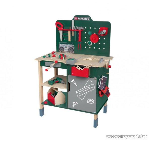 PlayTive Workbench ParkSide HG07512 Valódi fából készült játék munkapad,
szerelő asztal, 74 részes