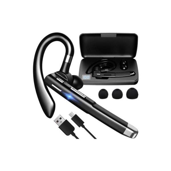 Vezeték nélküli Bluetooth headset, Power Bank tokkal, BT 5.1, 10 m hatótáv,
8 h üzemidő, fekete