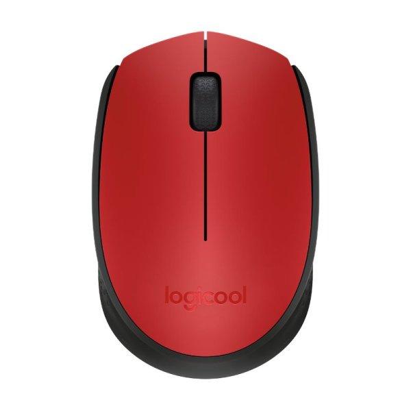 Logitech Vezeték nélküli Egér M171 egér, piros