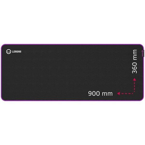 LORGAR Main 319 Egérpad Black/Purple