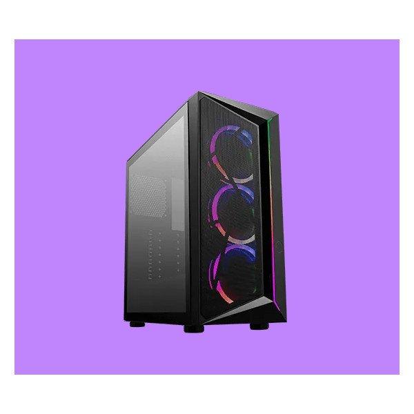 COOLER MASTER Ház Midi ATX CMP 510, 3x ARGB Ventilátor, Tápegység nélkül,
Üvegfalú, fekete