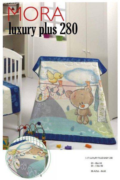 Mora Lux Plus Baby 280 babapléd 80x110cm #05 Azul