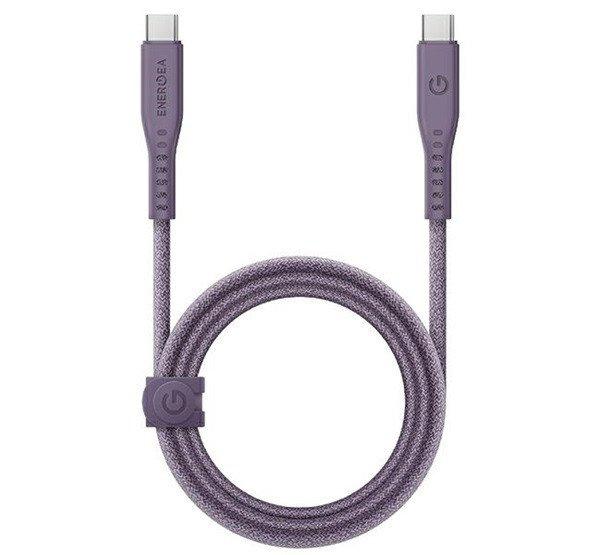 Energea kabel Flow Type-C / Type-C szövet gyorstöltő- és adatkábel, 1.5m,
240W, 5A, lila