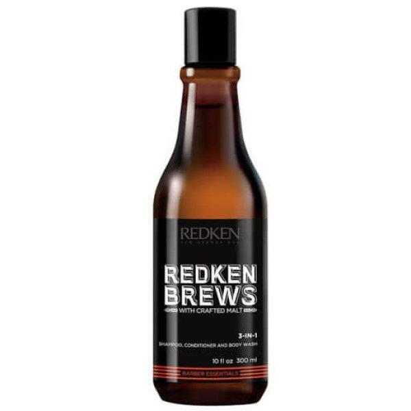 Redken Sampon 3 az 1- ben Brews (3-In-1 Shampoo, Conditioner and Body Wash) 300
ml