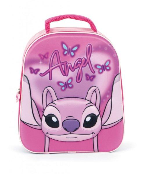 Disney Lilo és Stitch, A csillagkutya Pink Angel 3D hátizsák, táska 32 cm