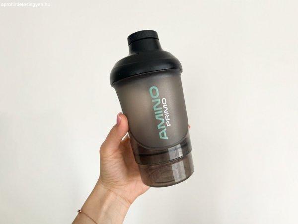 Amino Primo Shaker – 350 ml, Áttetsző Fekete Színben