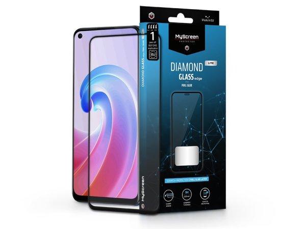 Oppo A96 edzett üveg képernyővédő fólia - MyScreen Protector Diamond Glass
Lite Edge2.5D Full Glue - fekete