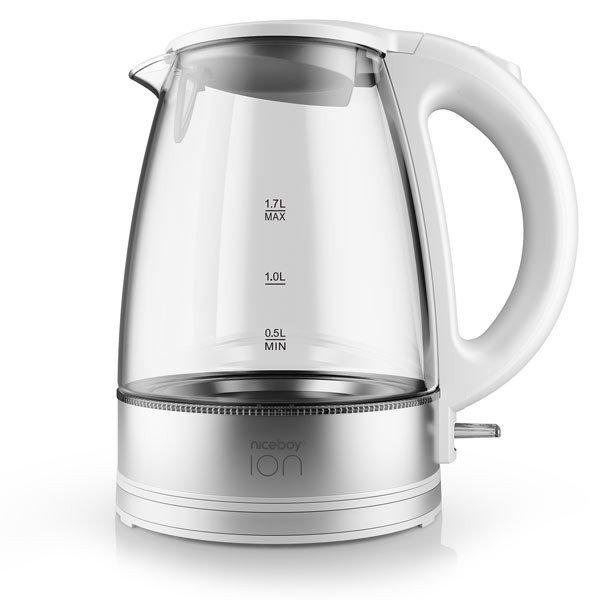 Niceboy ION Kettle K1 Crystal Glass gyorsforraló, fehér