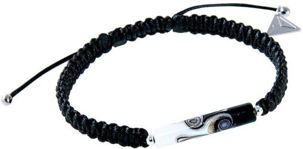 Lampglas Shamballa Black & White partner karkötő egyedi Lampglas
BSHX11 gyönggyel