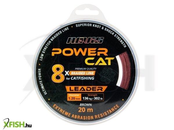 Nevis Powercat Braid Leader X8 Harcsázó Előkezsinór 20M 1.20Mm
