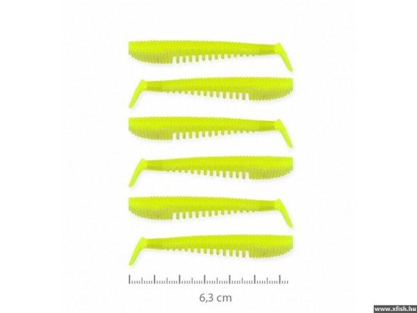 Nevis Impulse Shad Műcsali Gumihal 6,3cm 6db Citromsárga