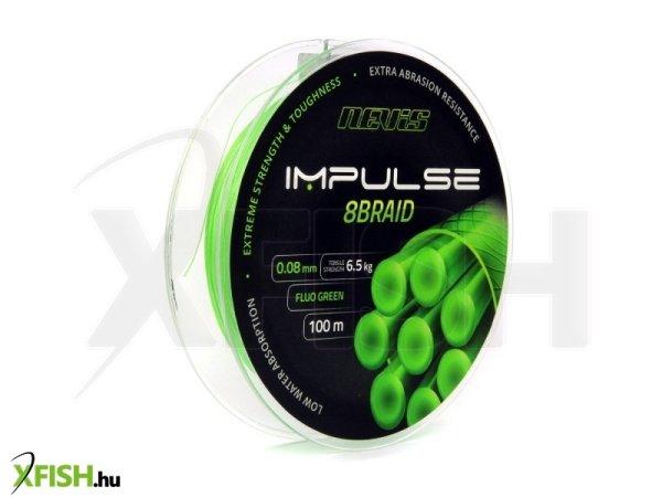 Nevis Impulse 8 Braid 100M 0,14mm Fluo Green Fonott Zsinór