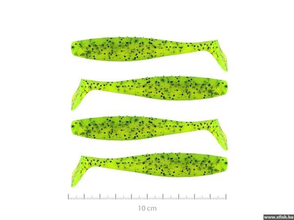 Reiva Flat Minnow Shad Gumihal Zöld Flitter 10cm 4db/csomag