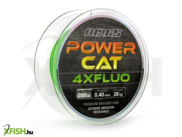 Nevis Powercat 4xFluo Fonott Harcsázó Zsinór 0,40mm 200m 38 Kg