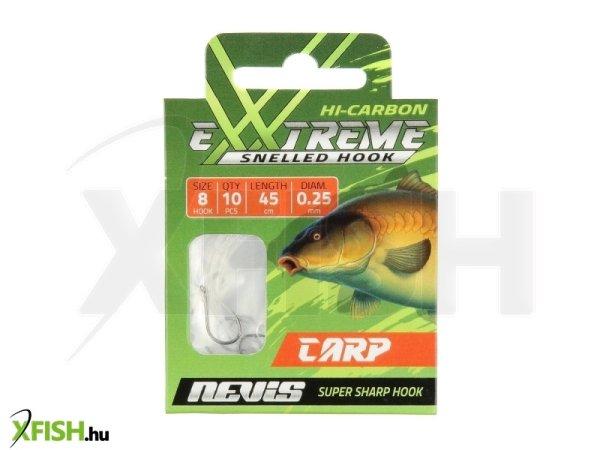 Nevis Extreme Előkötött Pontyozó Horog 45cm 0.22mm 12-es Horoggal
10db/csomag