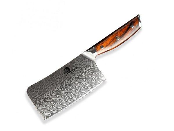 Dellinger Rosewood Cleaver Damascus konyhai bárd 16,5 cm