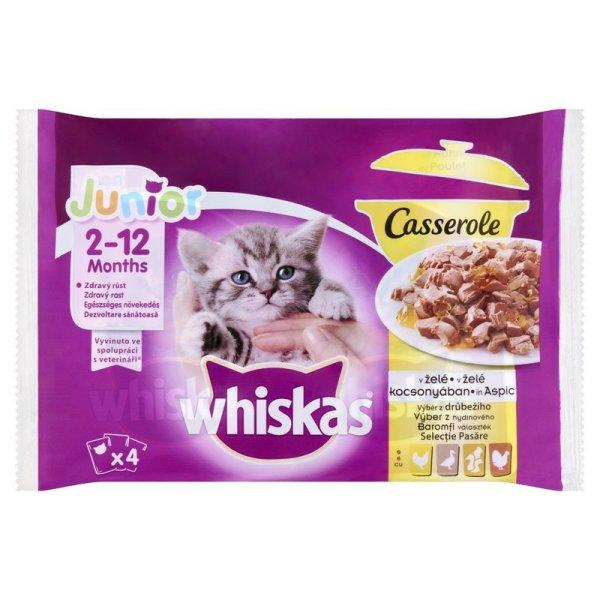 Whiskas alutasak 4-pack Pure Delight Baromfi aszpikban JUNIOR 4x85g Multipack