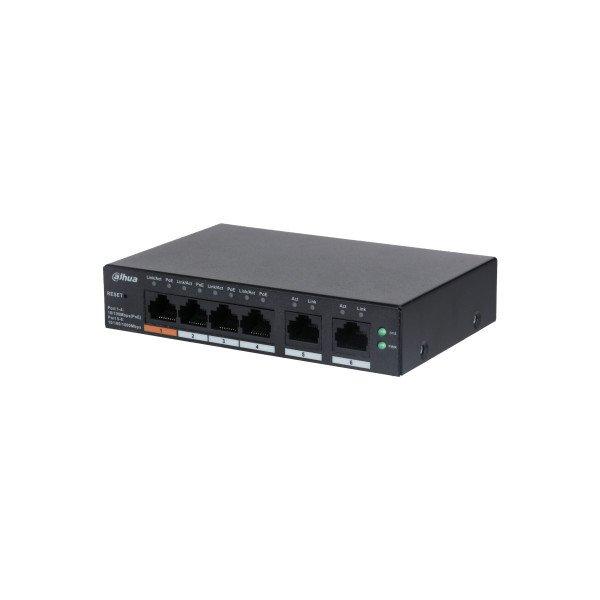 Dahua PoE switch - CS4006-4ET-60 (Cloud Menedzsment; 4x100Mbps PoE; + 2x 100Mbps
uplink, 65W)