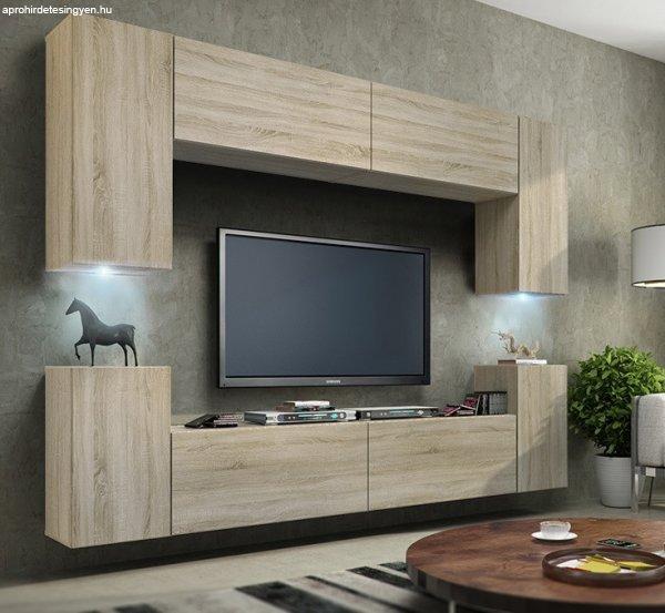 Venezia Concept C1 nappali faliszekrény sor - 240 x 170 cm (sonoma tölgy)