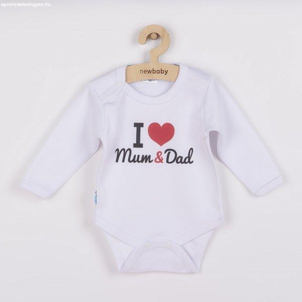 Body nyomott mintával New Baby I Love Mum and Dad