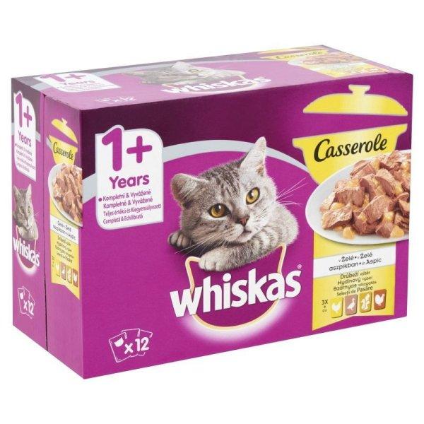 Whiskas alutasak 12-pack Pure deligt szárnyas Aszpikban 12x85g Multipack