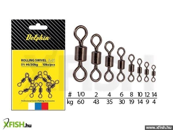 Delphin Rolling Swivel A-01/10Pcs Bn/10-Forgókapocs