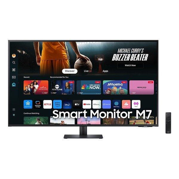 SAMSUNG Smart VA 43" monitor M7, 3840x2160, 16:9, 300cd/m2, 4ms,
2xHDMI/3xUSB/USB-C/WiFi/Bluetooth, hangszóró