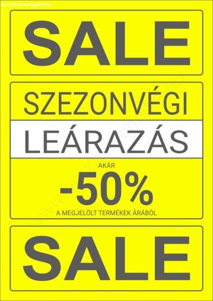 Poszter A2 - SALE-LEÁRAZÁS (UV álló PVC film) - sárga