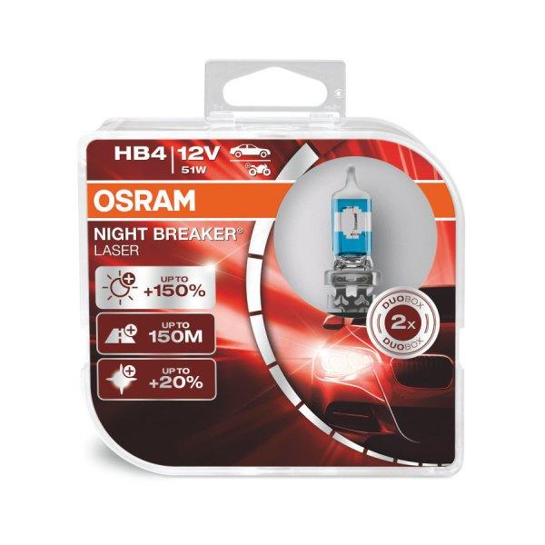 Osram night breaker HB4 12V 51W +150% 3950 K párban 