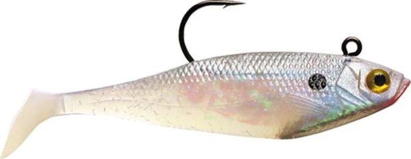 Storm WildEye Swim Shad 8cm 10g 3" 1-/4oz Fishing Lure Pearl 3db (WSS03PRL)