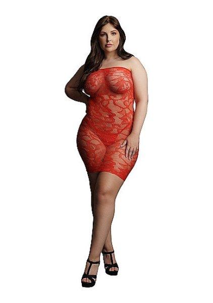 Le Désir Star Rhinestone Dress Red Plus Size 