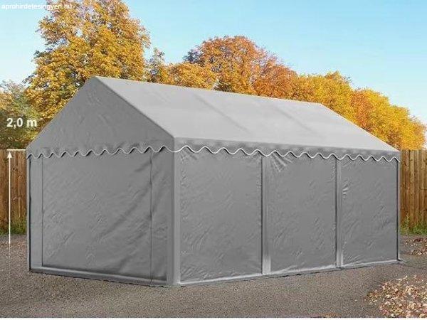 Raktársátor tároló műhelysátor ipari sátor 4x6 m ponyva PVC szürke