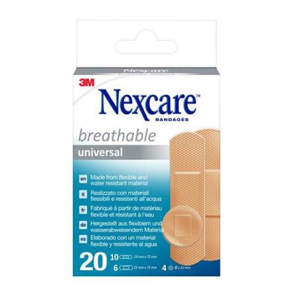 Sebtapasz, vízálló, általános, vegyes méret, 20 db, 3M "Nexcare
Universal"