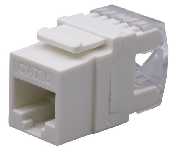 Nestron NPN-KEY-1C6U-180C Keystone UTP csatlakozó, Cat6, 180°, dual IDC
(Krone/110)