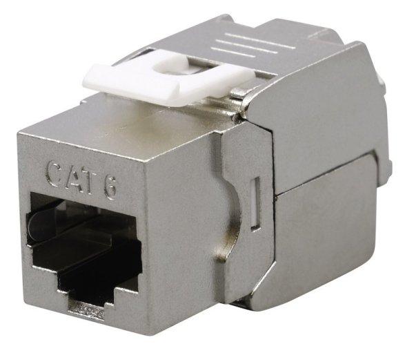 Nestron NPN-KEY-1C6SF-180WT Keystone STP csatlakozó, Cat6, 180°, szerszám
nélkül szerelhető