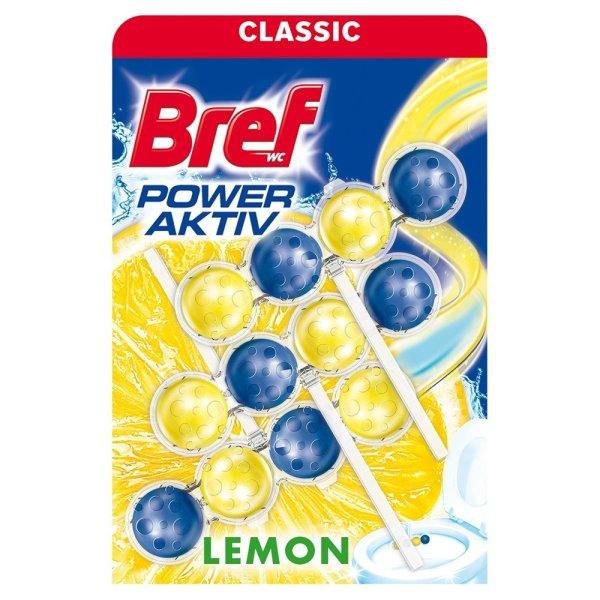 WC illatosító golyós 3 x 50 g Power Aktiv Bref Lemon