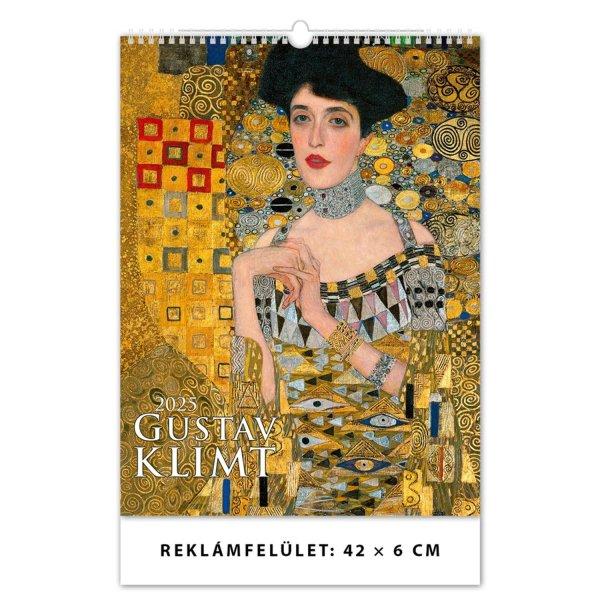 Falinaptár képes 420 × 560 mm, fehér lapokkal Gustav Klimt Dayliner 2025.