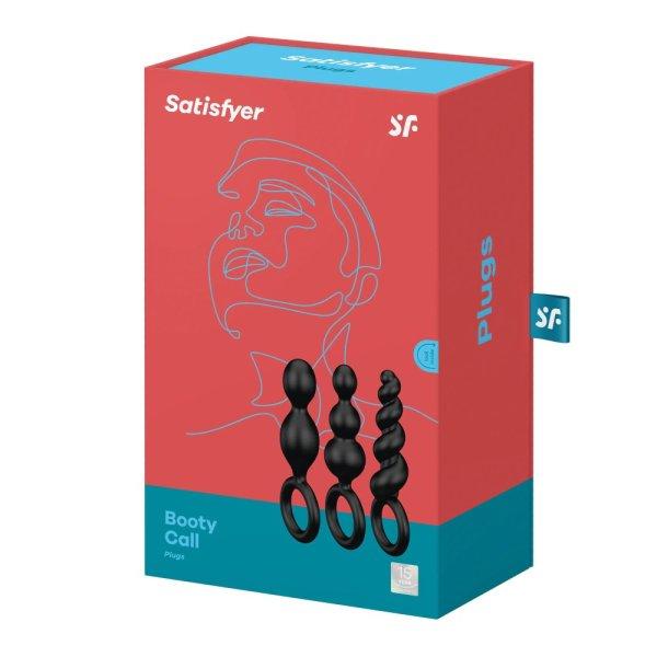  Satisfyer Booty Call (Set of 3) Black 