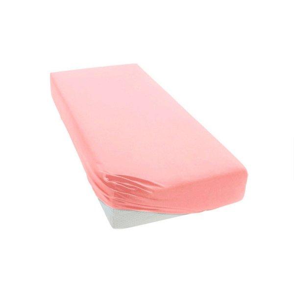 Pamut strech lepedő 60x120-70x140cm - Világos pink