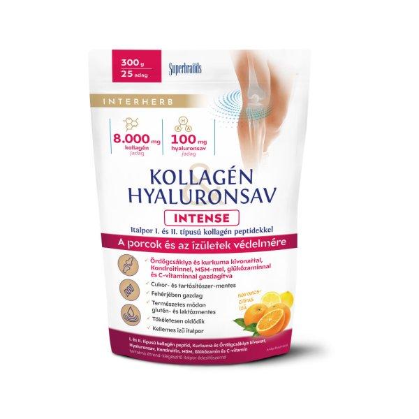 Interherb kollagén és hyaluronsav porcépítő italpor intense narancs-citrus
ízű 300 g