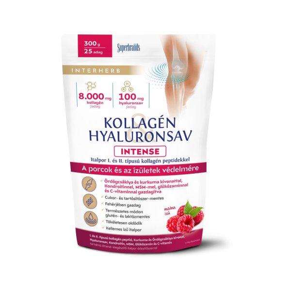 Interherb kollagén és hyaluronsav porcépítő italpor intense málna ízű
300 g