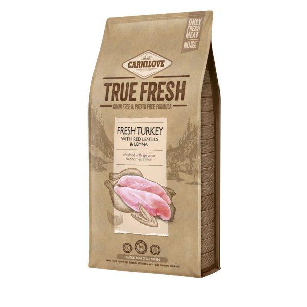 Carnilove True Fresh kutyatáp - Pulyka, vöröslencse és békalencse 11,4kg