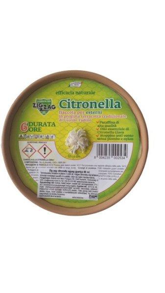 Zig zag citronella gyertya agyag - 6 óra 14 cm kültéri szúnyogriasztó 1 db